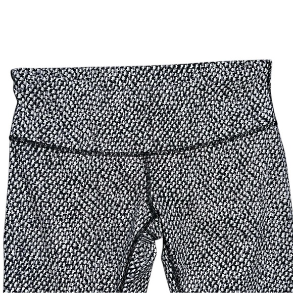 Lululemon Wunder Under Crop Legging III in Scatter Star Arctic Gray Black Sz 6 - Picture 6 of 10